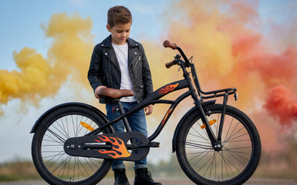 Cruiser Jungenfahrrad Schwarz 22 Zoll