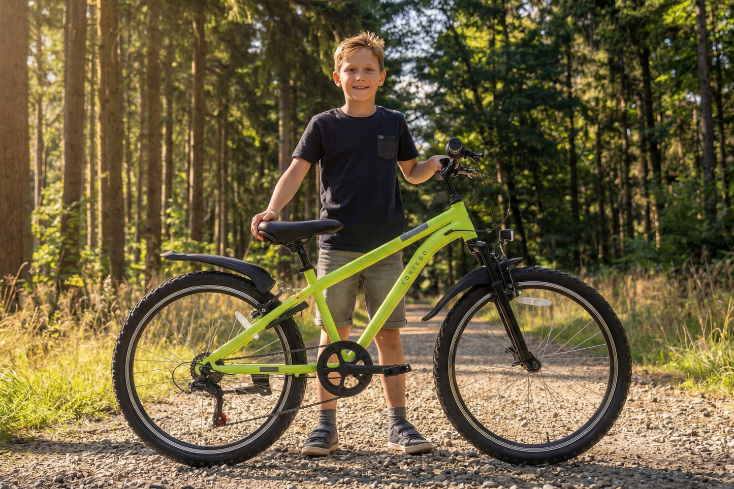 Ranger Plus 7-Gang Jungenfahrrad 24 Zoll fluoreszierend gelb