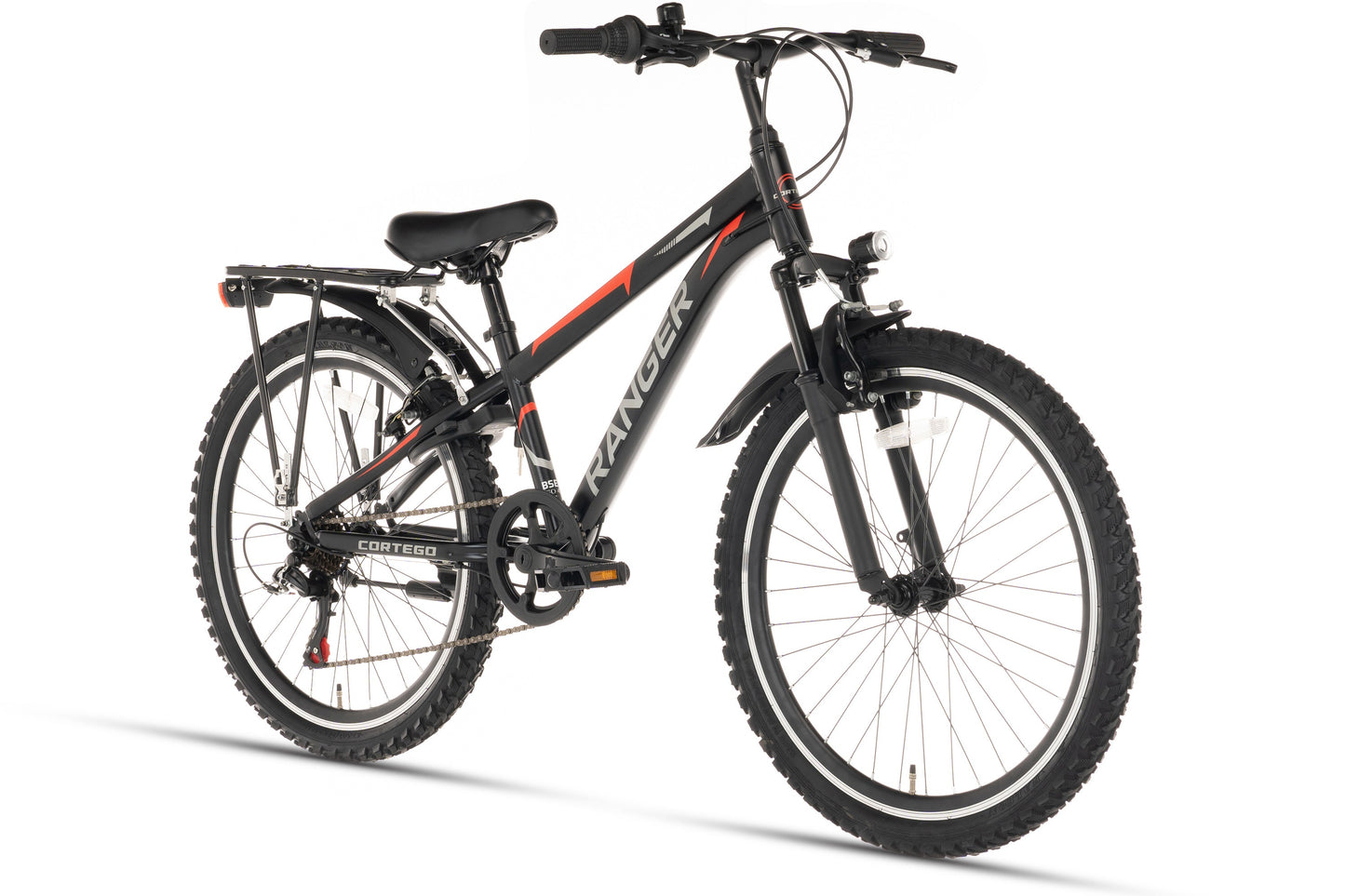 Ranger Plus 7-Gang Jungenfahrrad 24 Zoll Schwarz