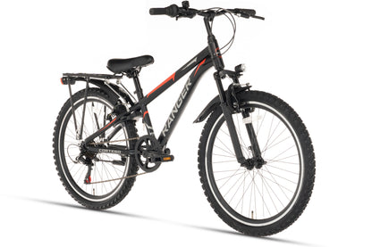 Ranger Plus 7-Gang Jungenfahrrad 24 Zoll Schwarz