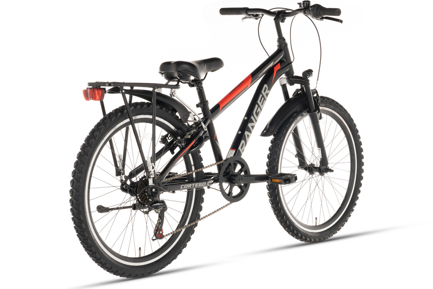 Ranger Plus 7-Gang Jungenfahrrad 24 Zoll Schwarz