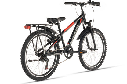 Ranger Plus 7-Gang Jungenfahrrad 24 Zoll Schwarz