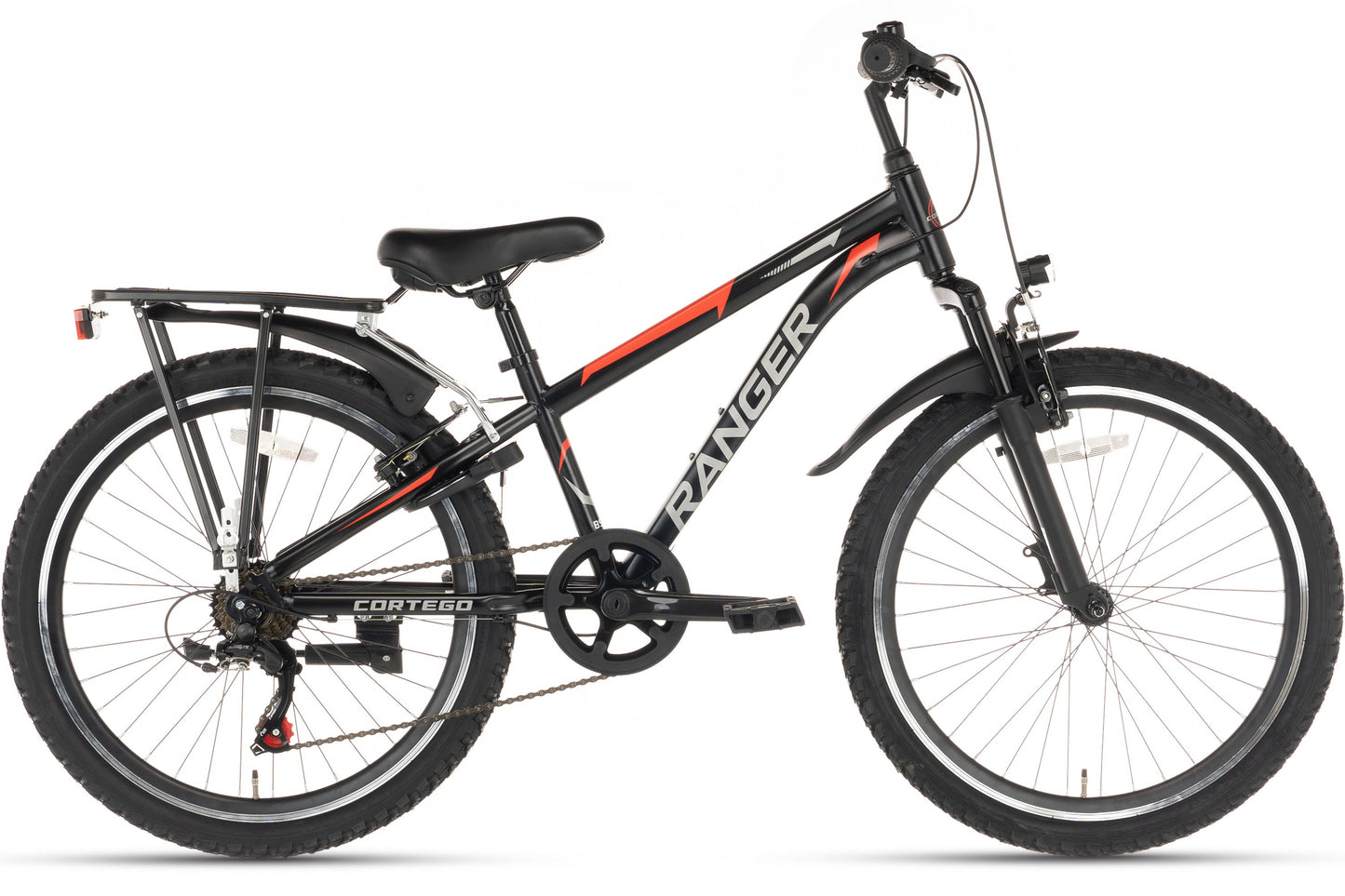 Ranger Plus 7-Gang Jungenfahrrad 24 Zoll Schwarz