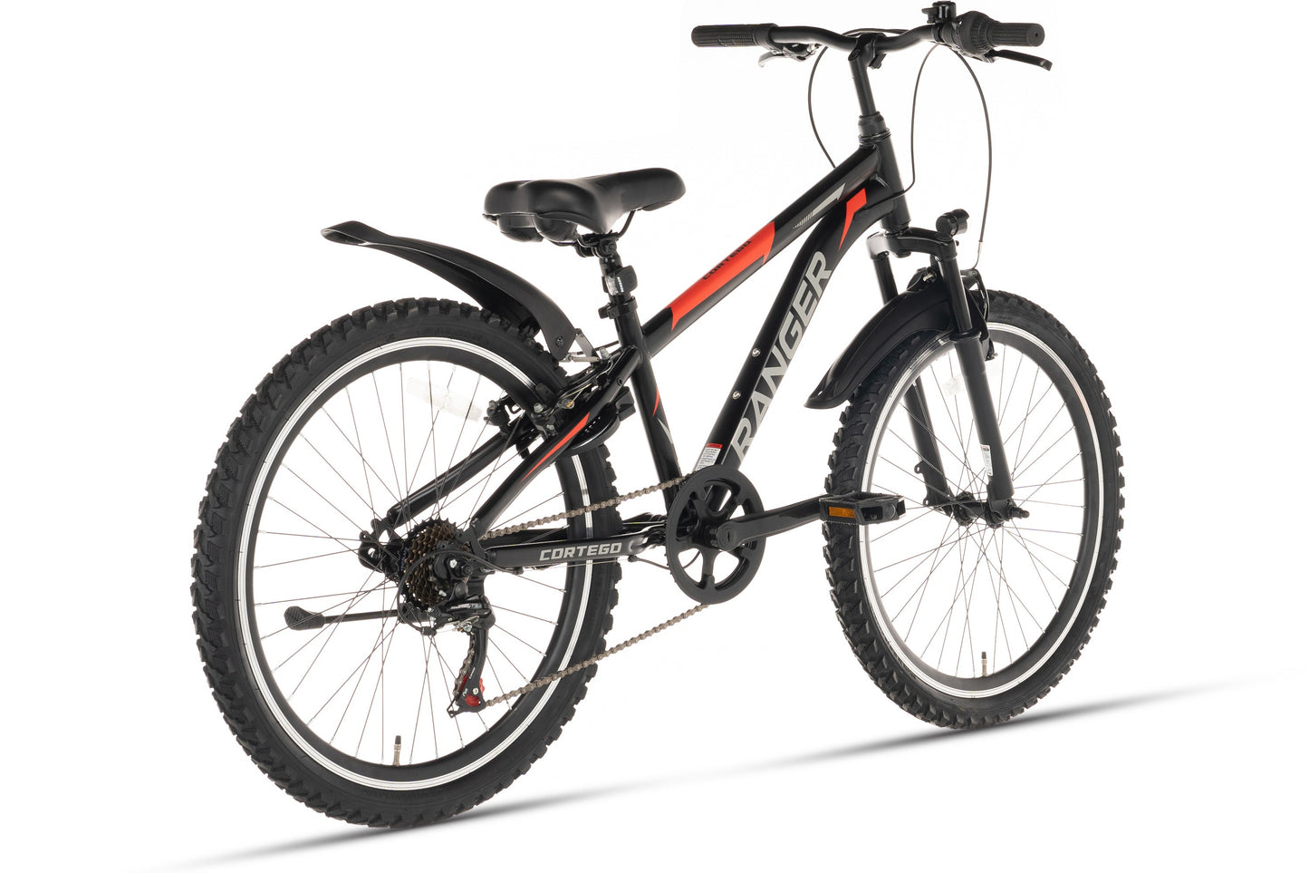 Ranger 7-Gang Jungenfahrrad 24 Zoll Schwarz