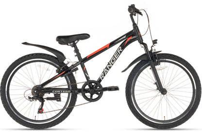 Ranger 7-Gang Jungenfahrrad 24 Zoll Schwarz