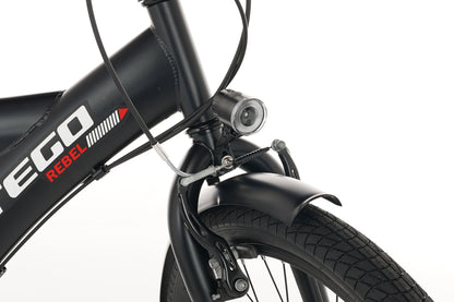 Rebel Jungenfahrrad 24 Zoll Schwarz - 6 Gänge