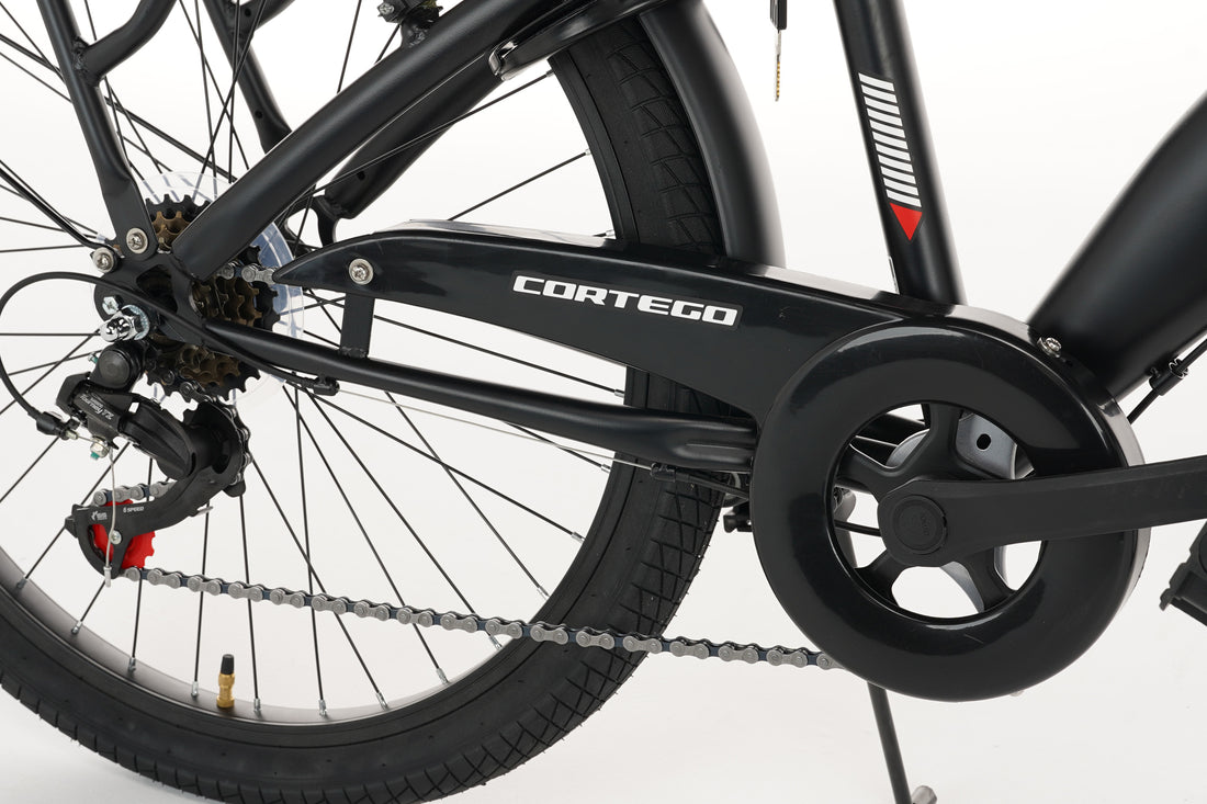 Rebel Jungenfahrrad 24 Zoll Schwarz - 6 Gänge