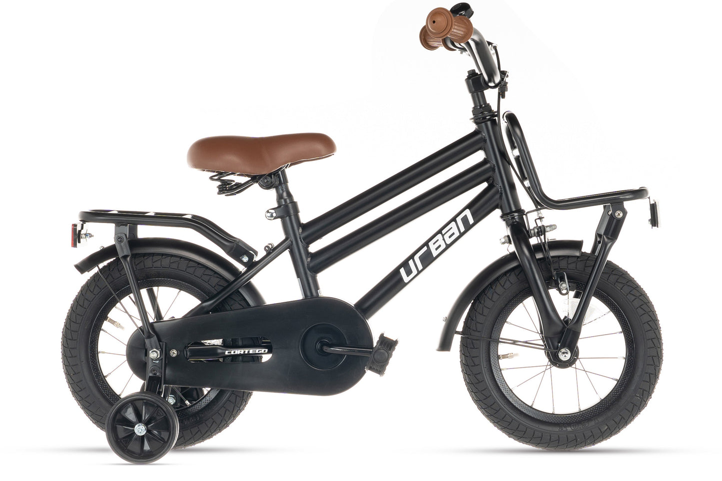 Urban Jungenfahrrad Mattschwarz 14 Zoll