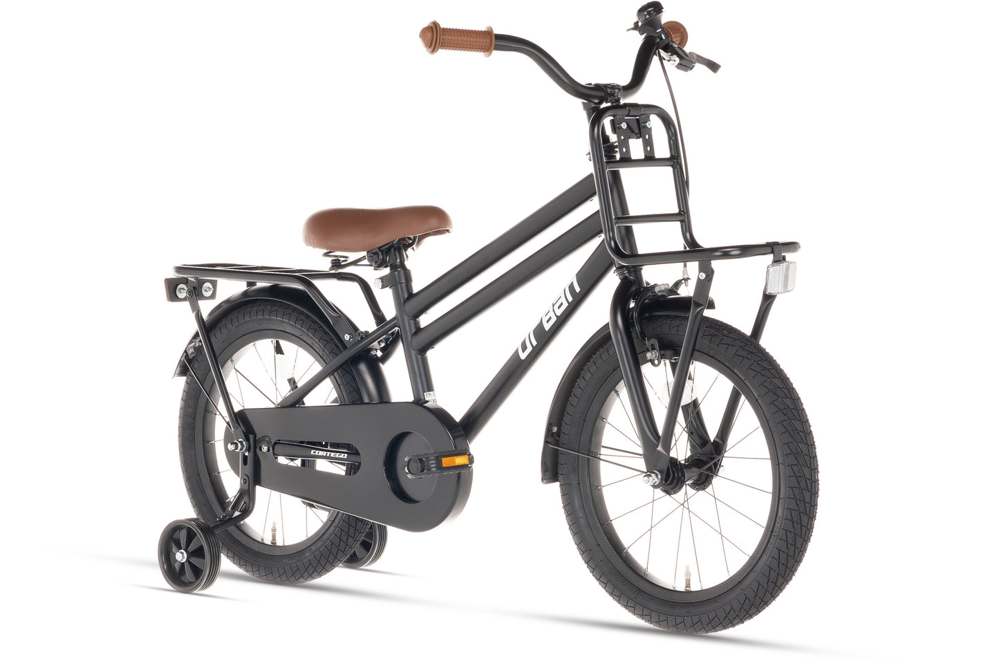 Urban Jungenfahrrad Mattschwarz 16 Zoll
