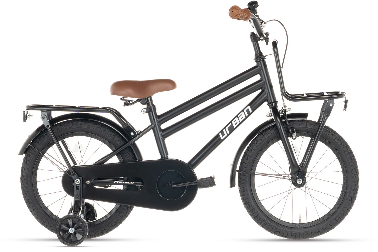 Urban Jungenfahrrad Mattschwarz 16 Zoll