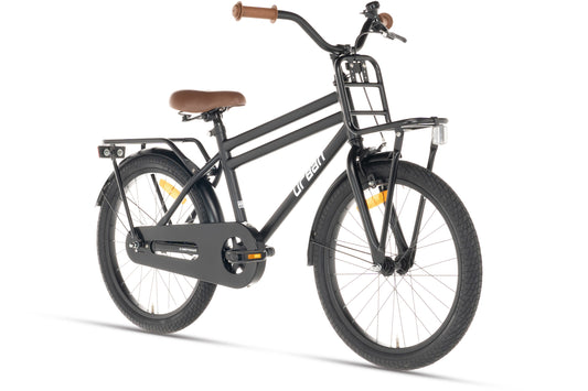 Urban Jungenfahrrad Mattschwarz 18 Zoll