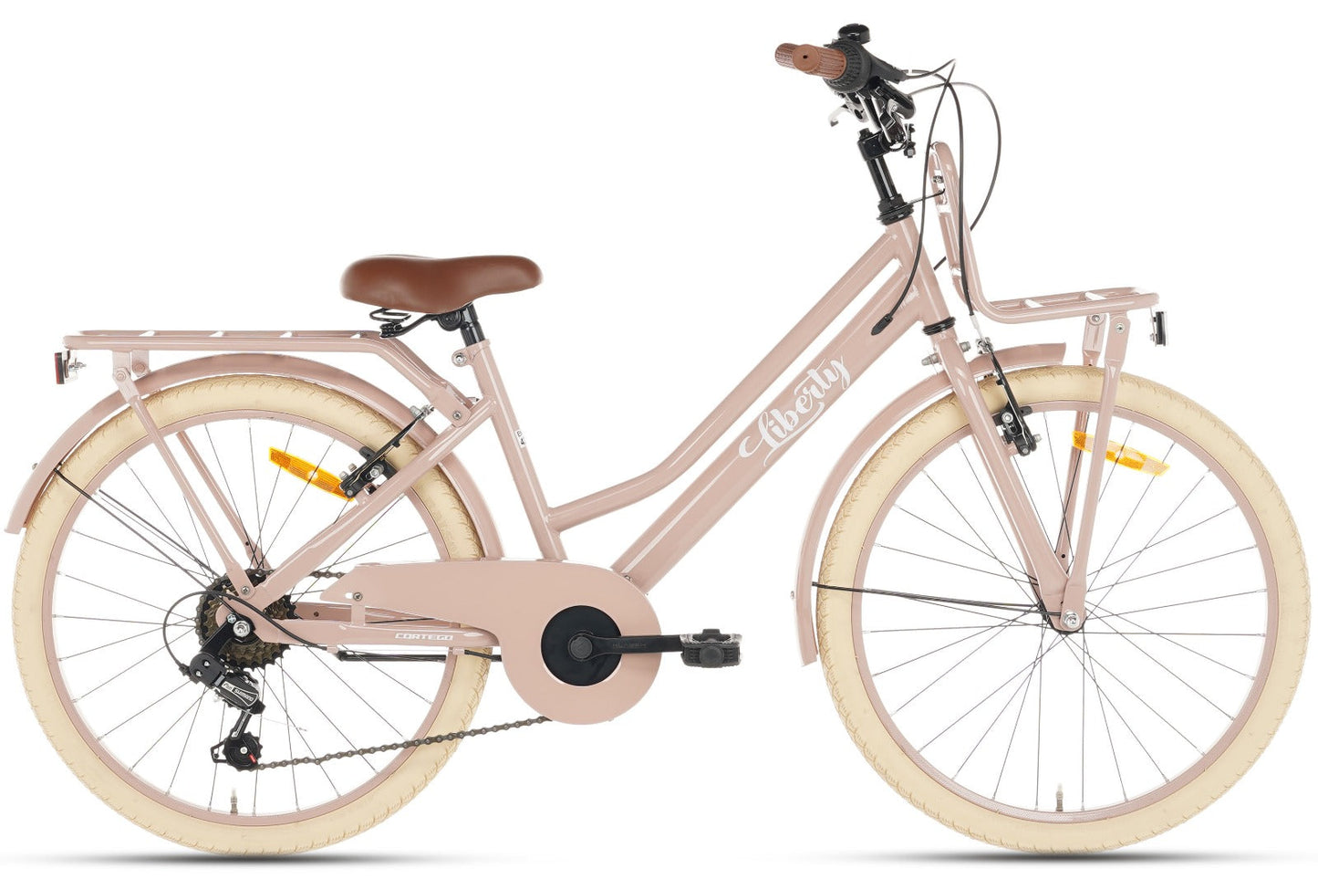 Liberty D7 Girls' Bicycle 22 inch - 7 Gears - Salmon